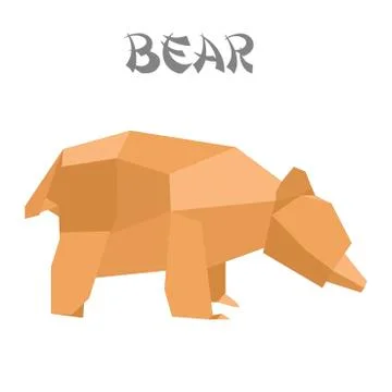 Origami bear Stock Illustration