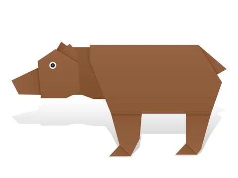 Origami bear Stock Illustration