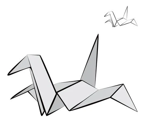 Origami bird Stock Illustration