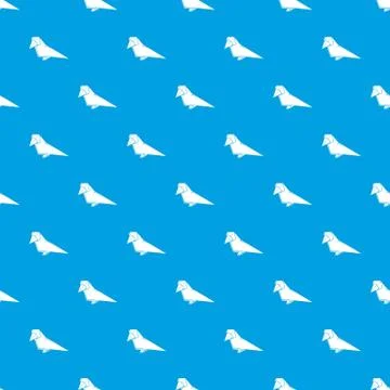 Origami bird pattern vector seamless blue Illustrazione stock