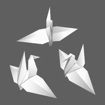 Origami bird vector. 스톡 일러스트