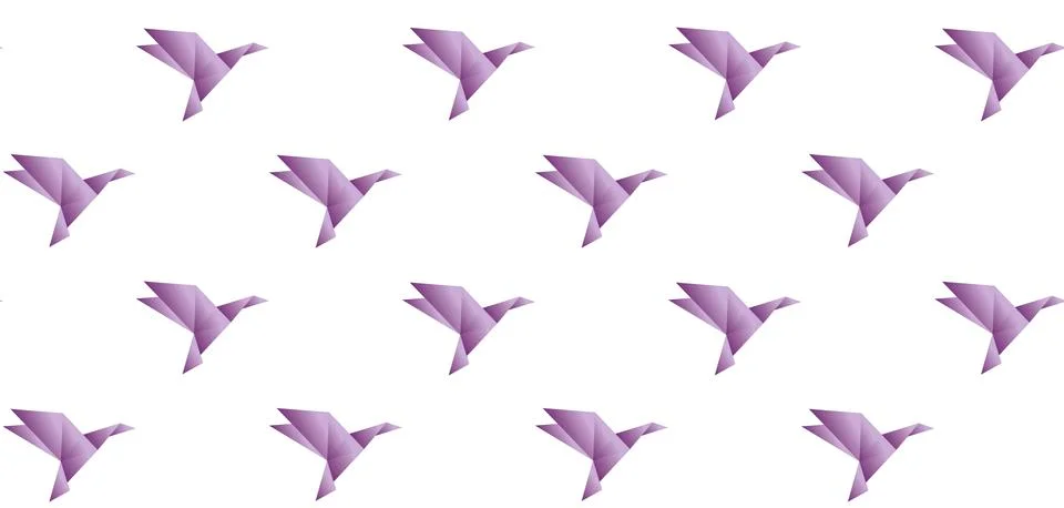 Origami birds Stock Illustration