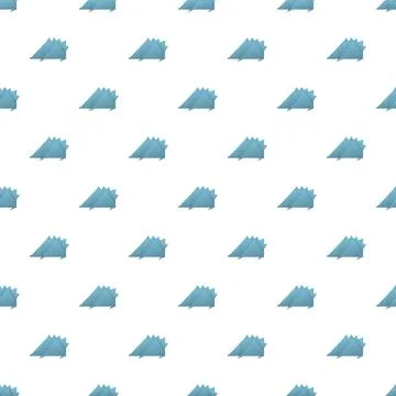 Origami blue hedgehog pattern on white background Ilustración de archivo