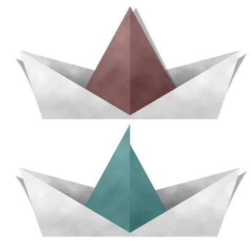 Origami Boat Stock Illustration