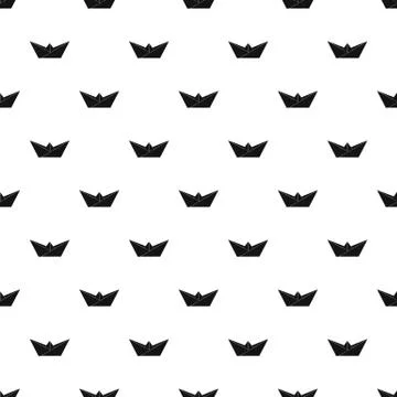 Origami boat pattern vector seamless Illustrazione stock