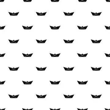 Origami boat pattern vector seamless Illustrazione stock