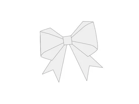 Origami Bow Illustration Vector Illustrazione stock