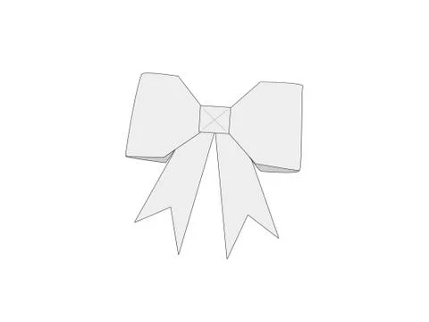 Origami Bow Illustration Vector V2 Illustrazione stock