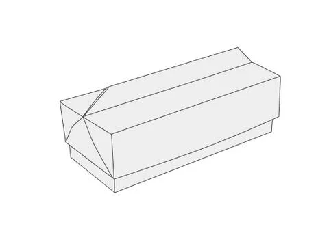 Origami Box with Lid Vector Illustrazione stock