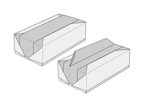 Origami Boxes with Lids Vector Illustrazione stock