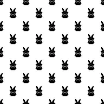 Origami bunny pattern vector seamless Illustrazione stock