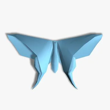 Origami Butterfly 3D Model