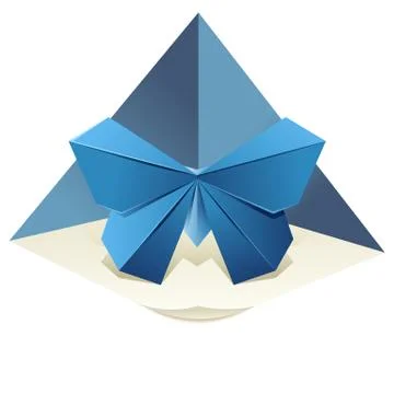 Origami Butterfly Stock Illustration