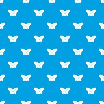 Origami butterfly pattern vector seamless blue Illustrazione stock