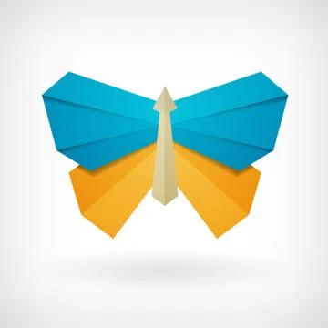 Origami butterfly vector icon イラスト素材