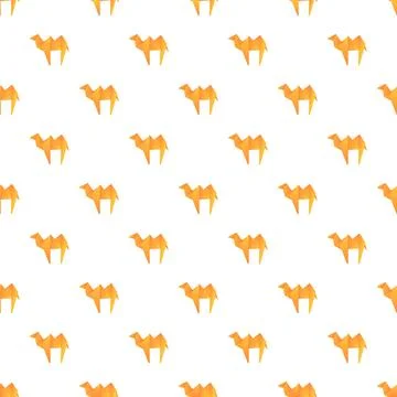 Origami camel pattern repeat seamless design 库存插图