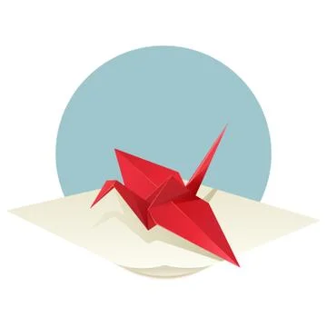 Origami Crane Stock Illustration