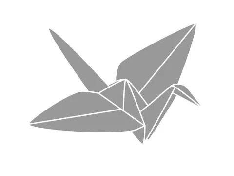 Origami Crane Vector Illustrazione stock