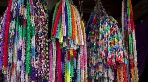 Origami Cranes Stock Footage 20593242