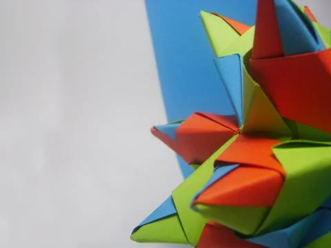 Origami Dodecaedro Estrellado Foto stock