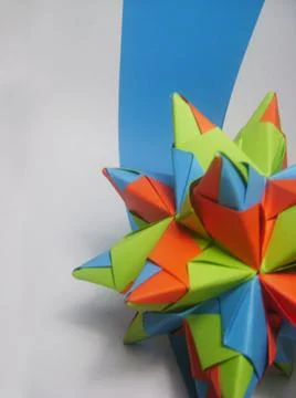 Origami Dodecaedro Estrellado Foto stock