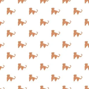 Origami dog seamless pattern showing paper craft animals 스톡 일러스트