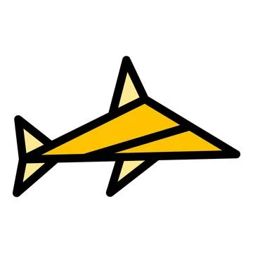 Origami dolphin icon vector flat Stock Illustration