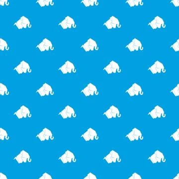 Origami elephant pattern vector seamless blue Illustrazione stock