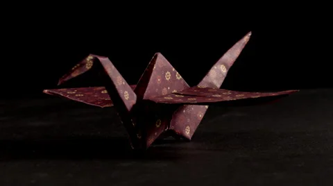 Origami Figure red Stock Footage 52096219