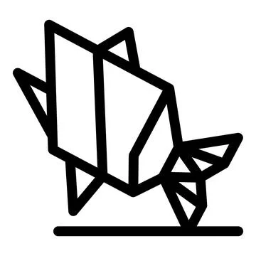 Origami fish landing on a surface Illustrazione stock