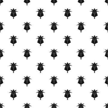 Origami flower pattern vector seamless Illustrazione stock