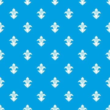 Origami flower pattern vector seamless blue Illustrazione stock