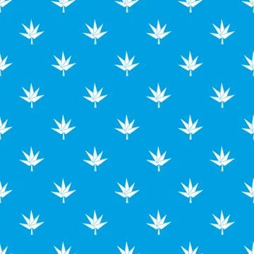 Origami fluffy tree pattern vector seamless blue Illustrazione stock