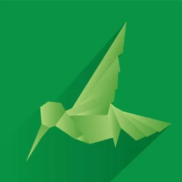 Origami Fly Bird Stock Illustration