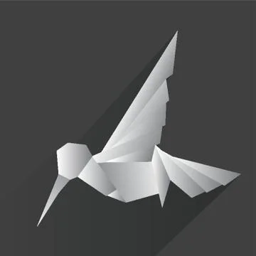 Origami Fly Bird Stock Illustration