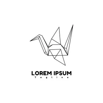 Origami geometry vector design template illustration Stock Illustration