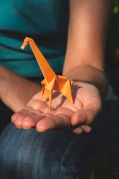 Origami giraffe Stock Photos