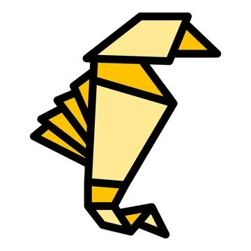 Origami goose icon vector flat Stock Illustration