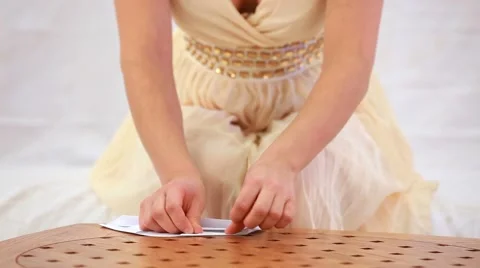 Origami By Hand Stock Footage 52436848