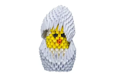 Origami - hatching chick Stock Photos