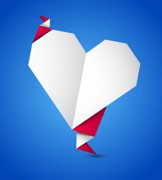 Origami heart. Vector Stock Illustration