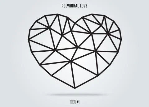 Origami heart on white background. Vector Illustration. Stock Illustration