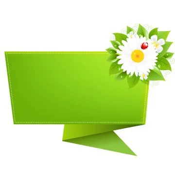 Origami with ladybug Stock Illustration