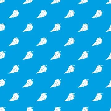 Origami leaf pattern vector seamless blue Stock Illustration