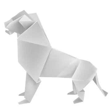 Origami lion Stock Illustration