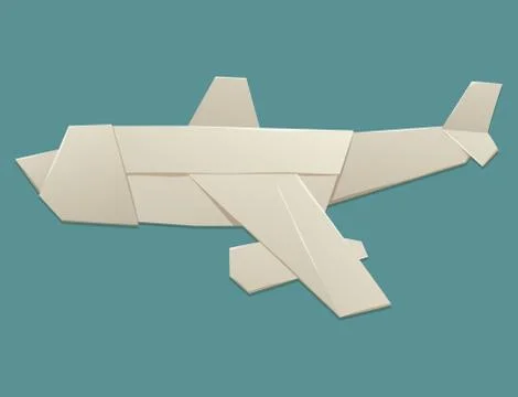 Origami logistic paper plane transport concept original flat travel paper sheet Stock Illustration