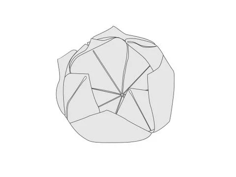 Origami Lotus Flower Vector Illustrazione stock