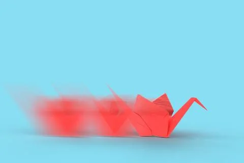 Origami in motion Stock Photos