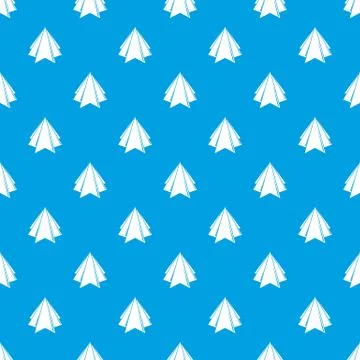 Origami mountain pattern vector seamless blue Stock Illustration