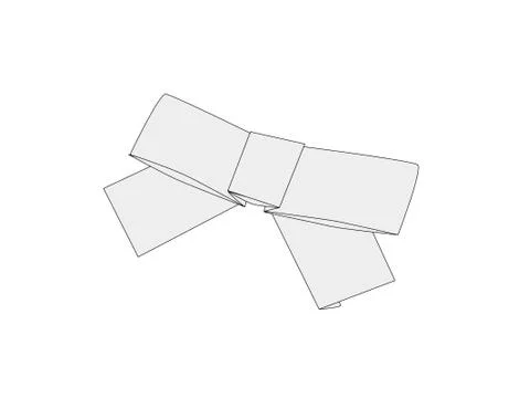 Origami Paper Bow Vector Illustrazione stock